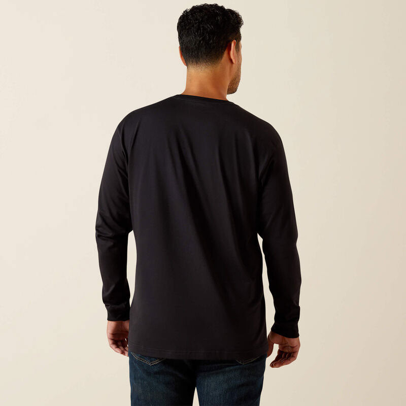 REBAR COTTON STRONG POCKET LONG SLEEVE T-SHIRT Black