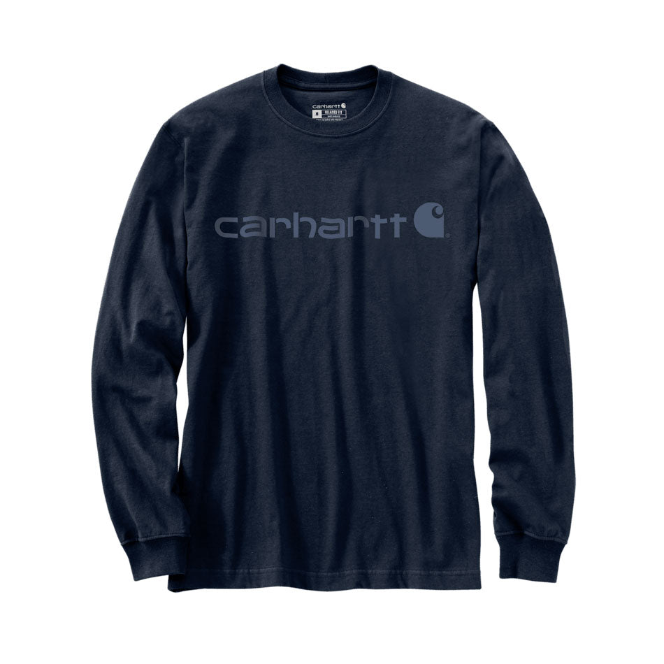SIGNATURE LOGO LONG SLEEVE T-SHIRT Navy/Dark Blue
