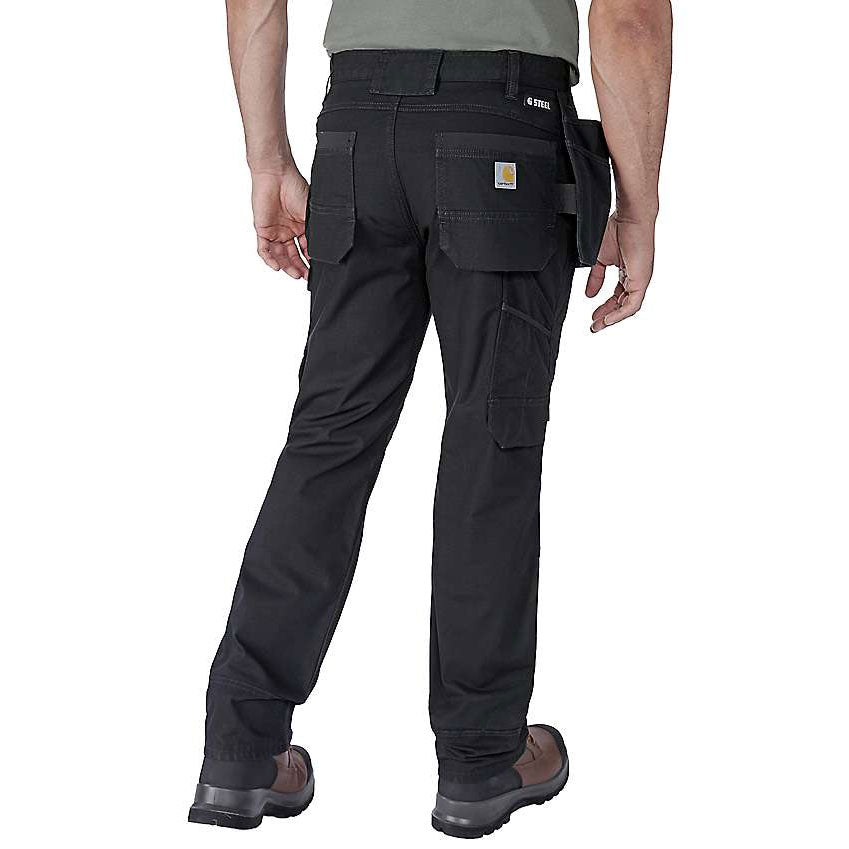 STEEL RIPSTOP MULTI-POCKET WORK PANTS Black