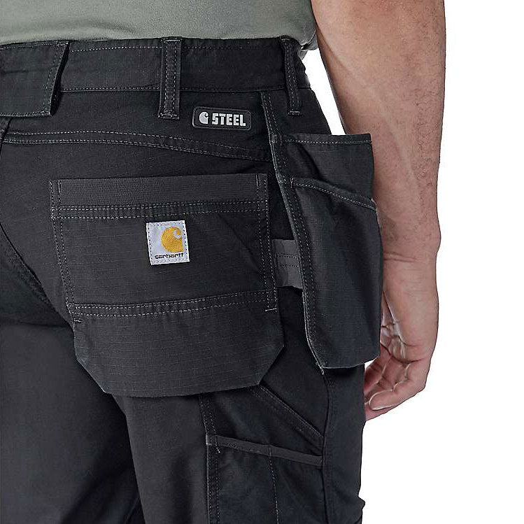 STEEL RIPSTOP MULTI-POCKET WORK PANTS Black