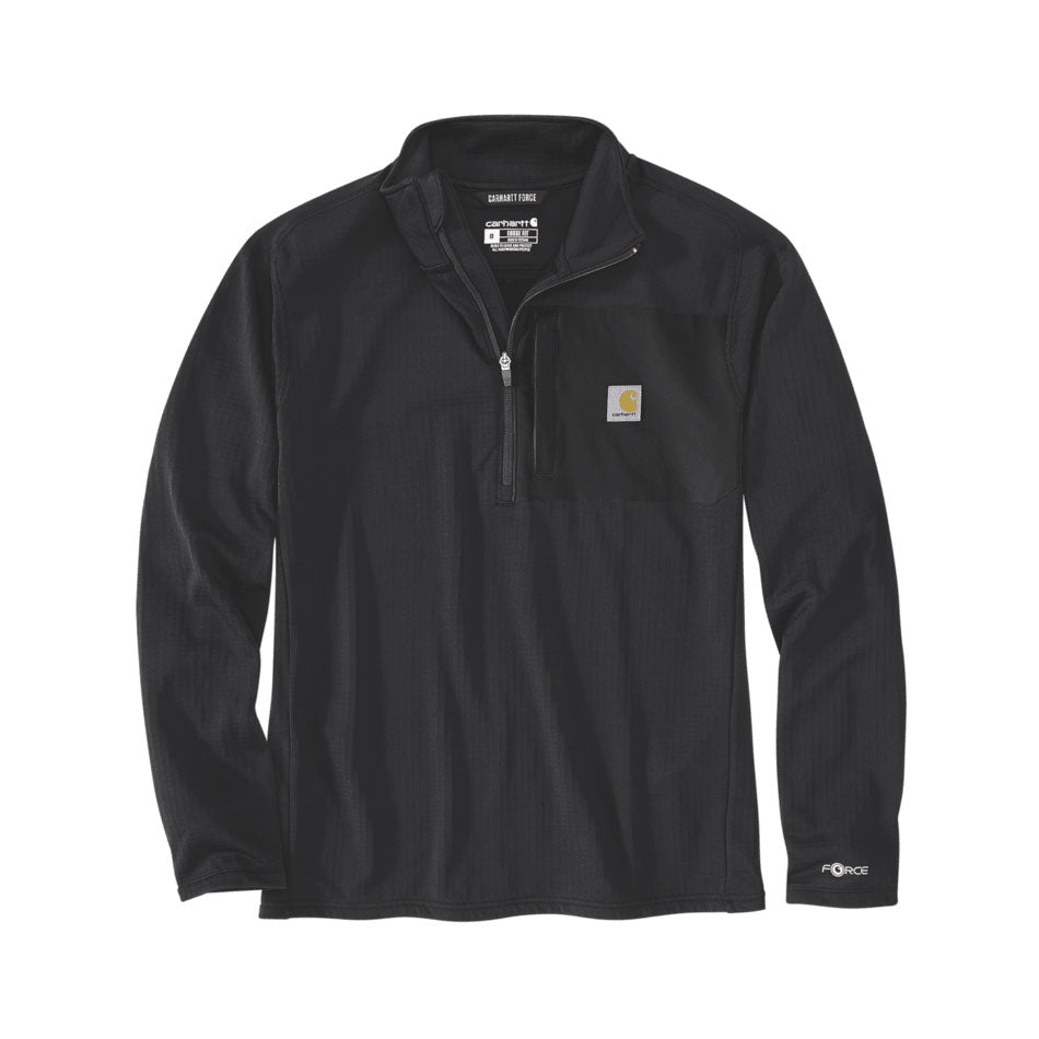 LIGHTWEIGHT FORCE 1/2 ZIP SHIRT Black