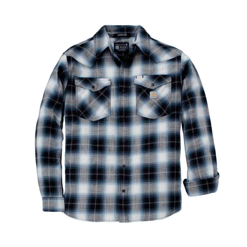 MONTANA LONG SLEEVE PLAID SHIRT Black