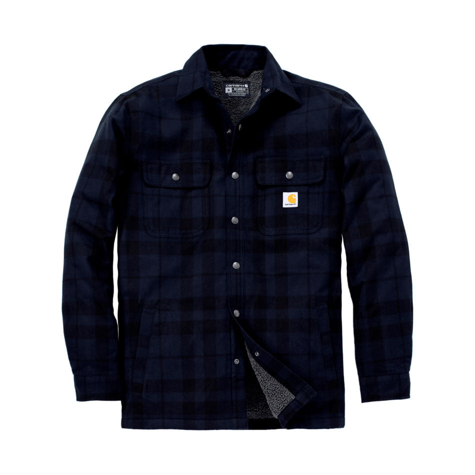 HEAVYWEIGHT FLANNEL SHERPA-LINED SHIRT JAC Navy