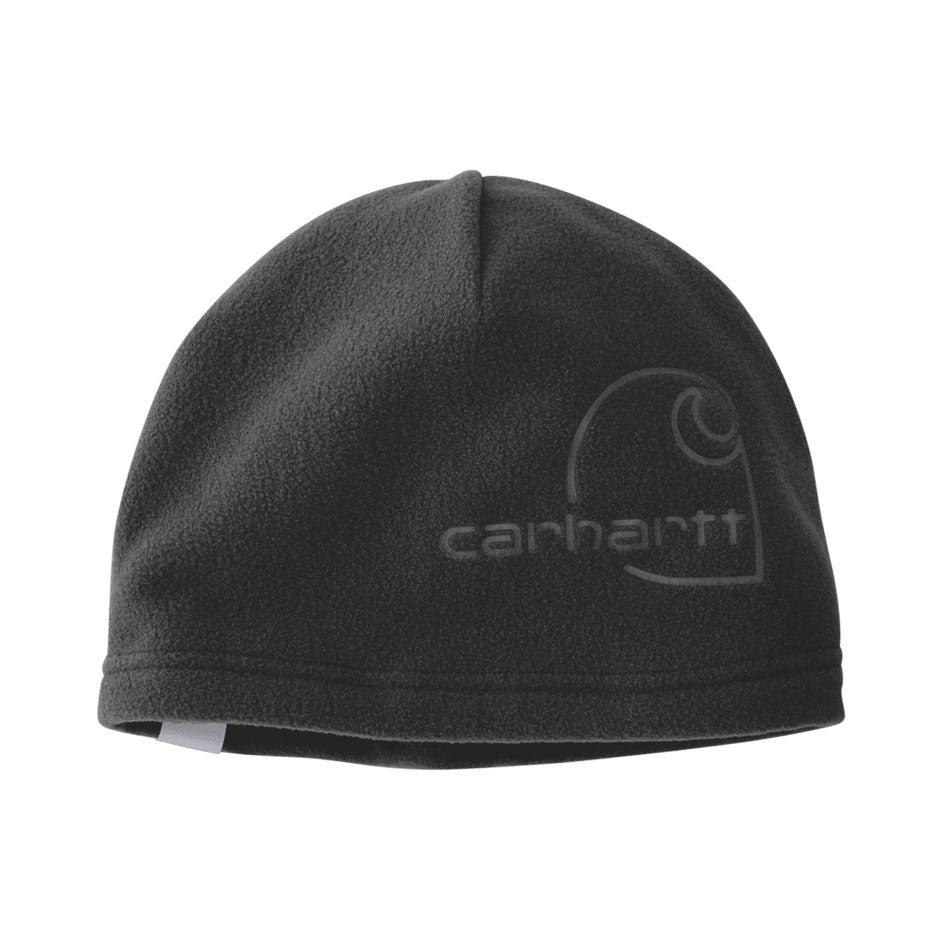 FLEECE DEBOSSED HAT Black