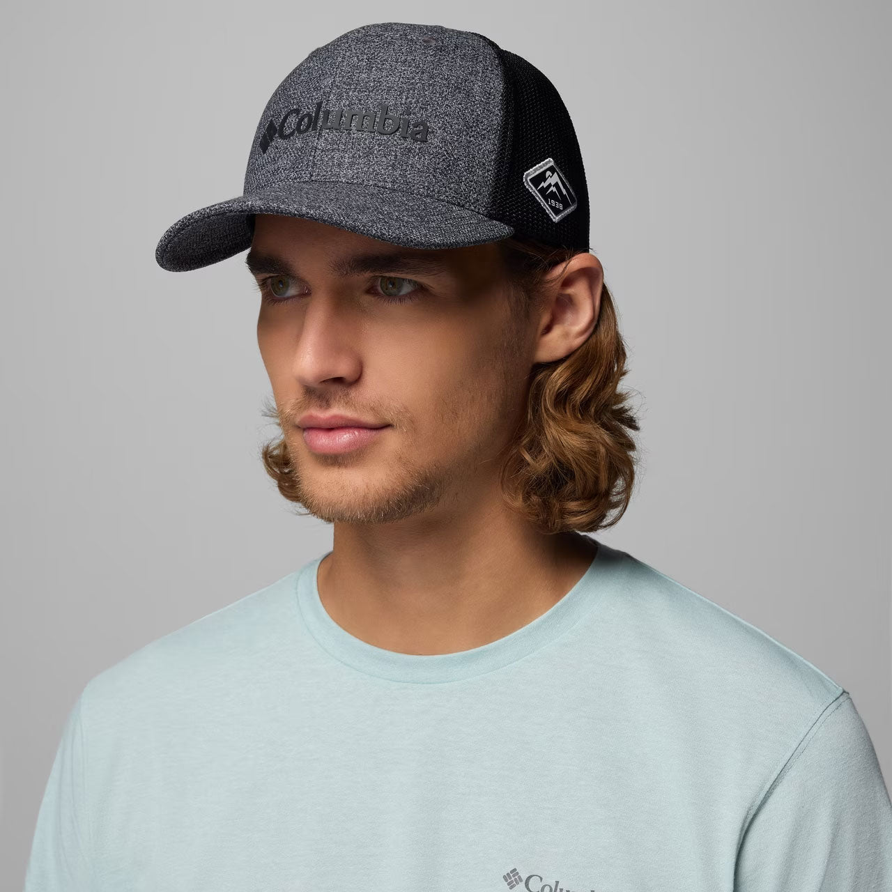 COLUMBIA MESH FLEXFIT Grill Heather, Black