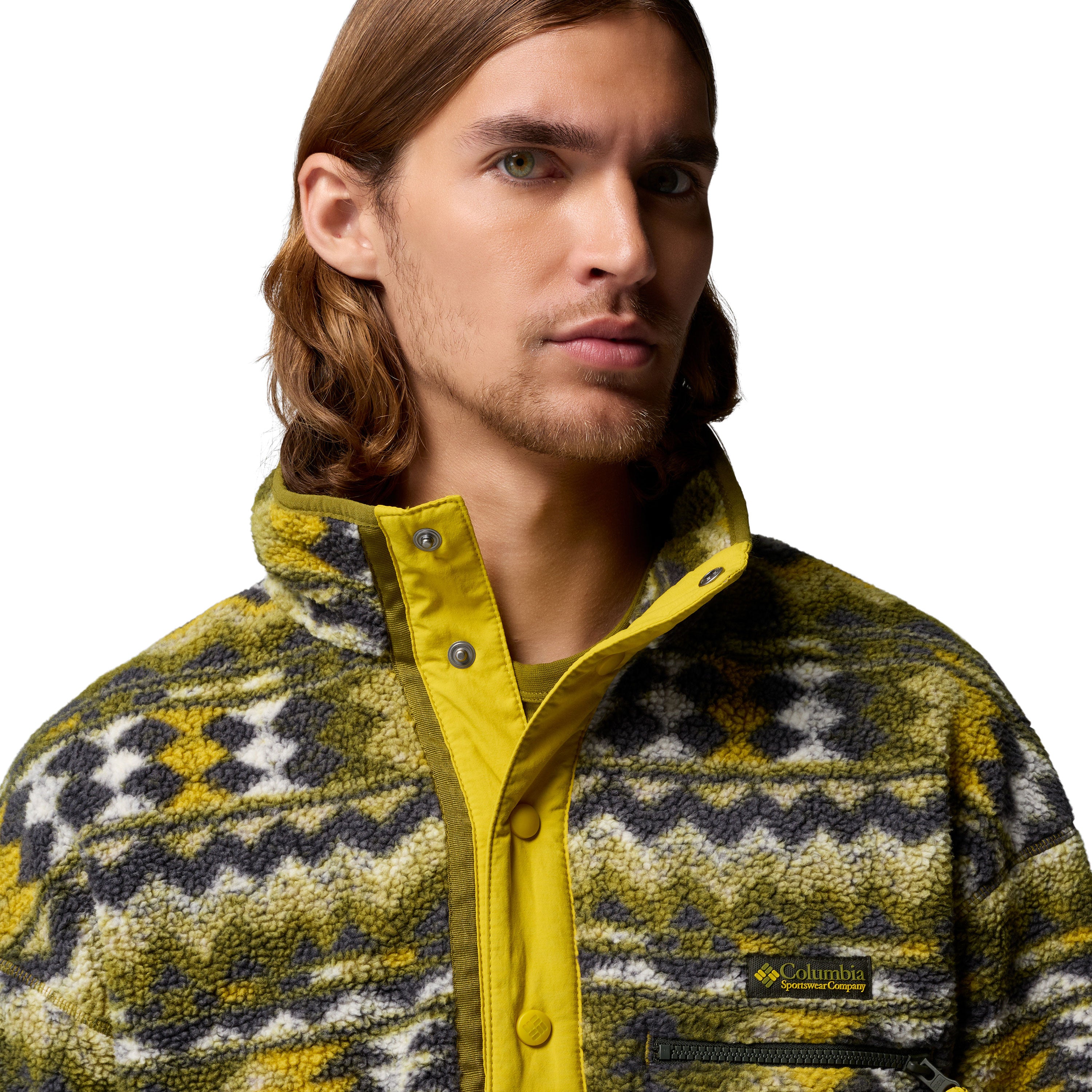 HELVETIA™ II PRINTED HALF SNAP FLEECE Mossy Green, Retrotree