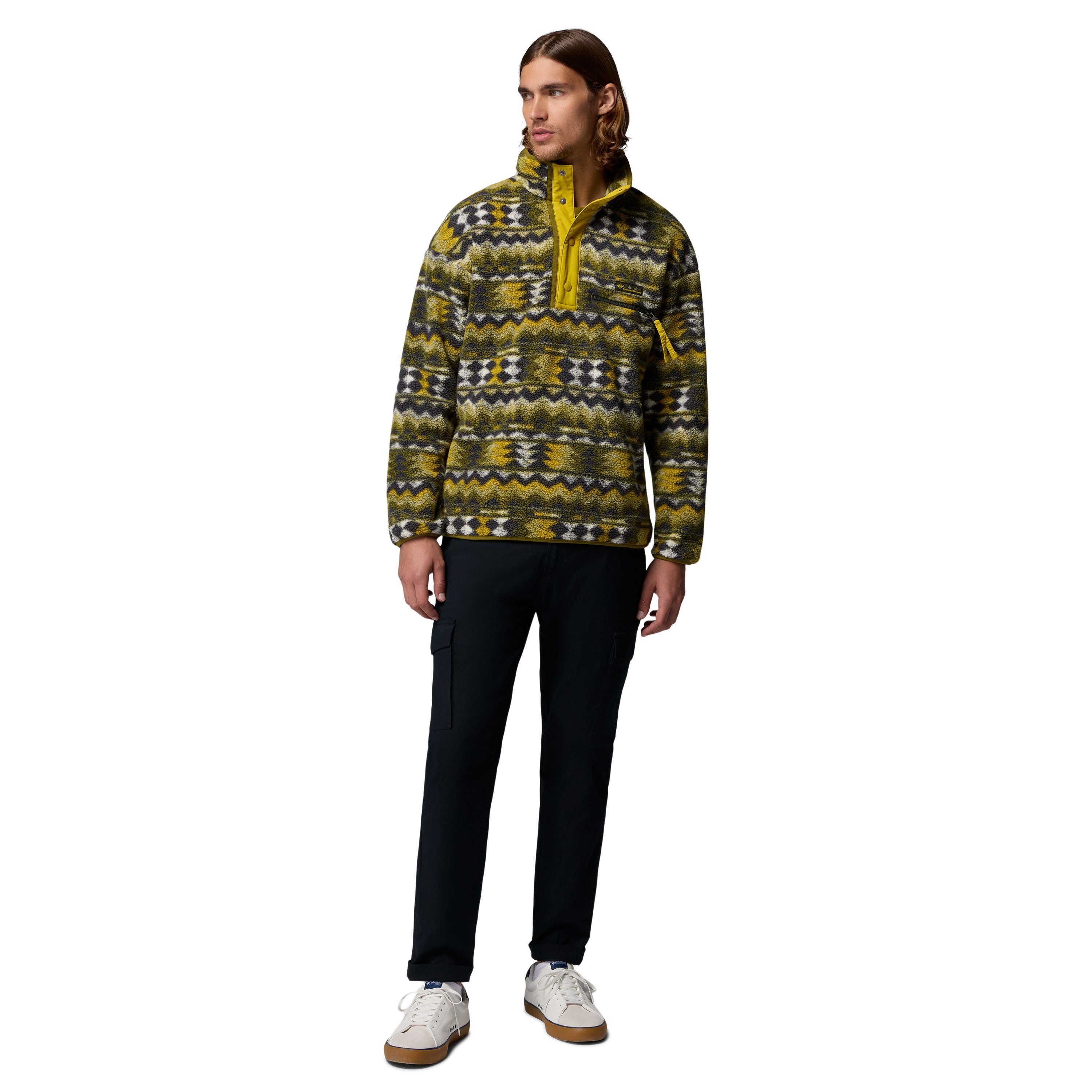 HELVETIA™ II PRINTED HALF SNAP FLEECE Mossy Green, Retrotree