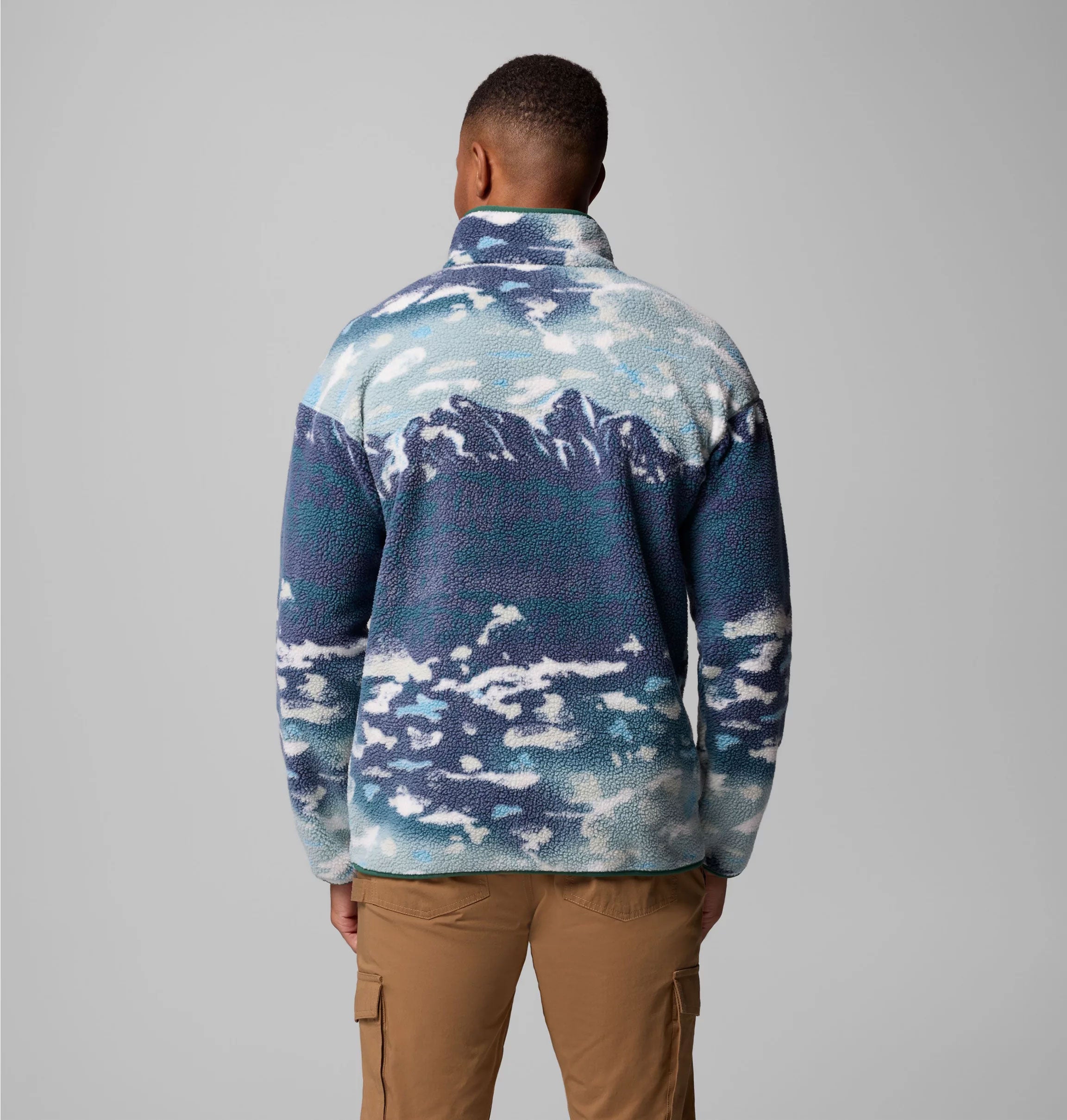 HELVETIA™ II PRINTED HALF SNAP FLEECE Crushed Blue Sisters