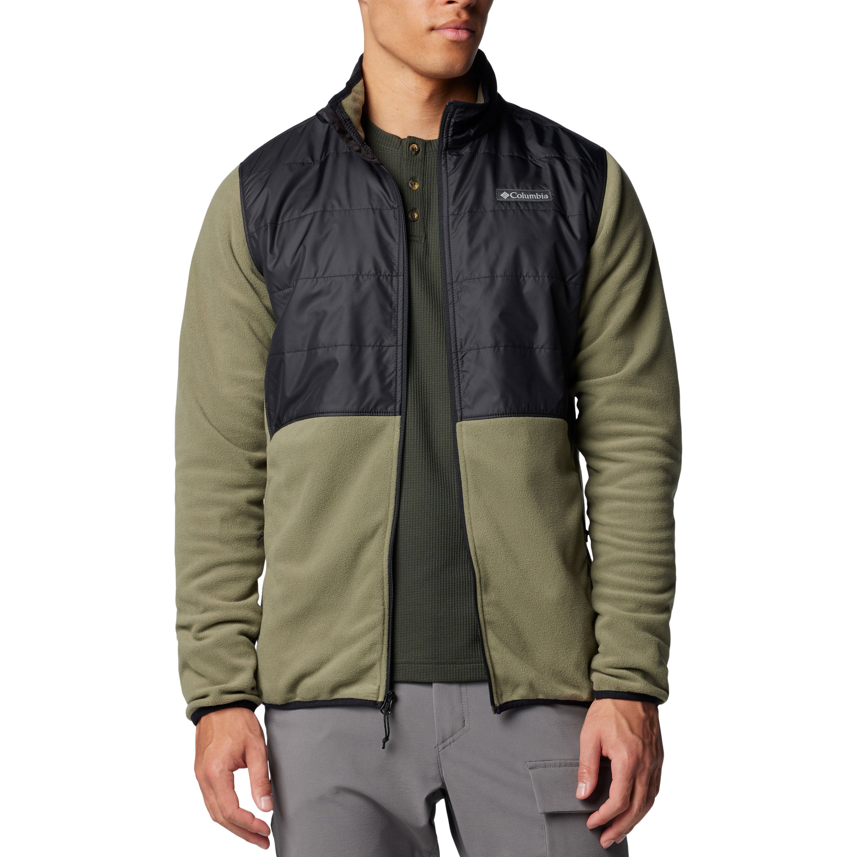 BASIN BUTTE™ II HYBRID FLEECE JACKET Stone Green/Black