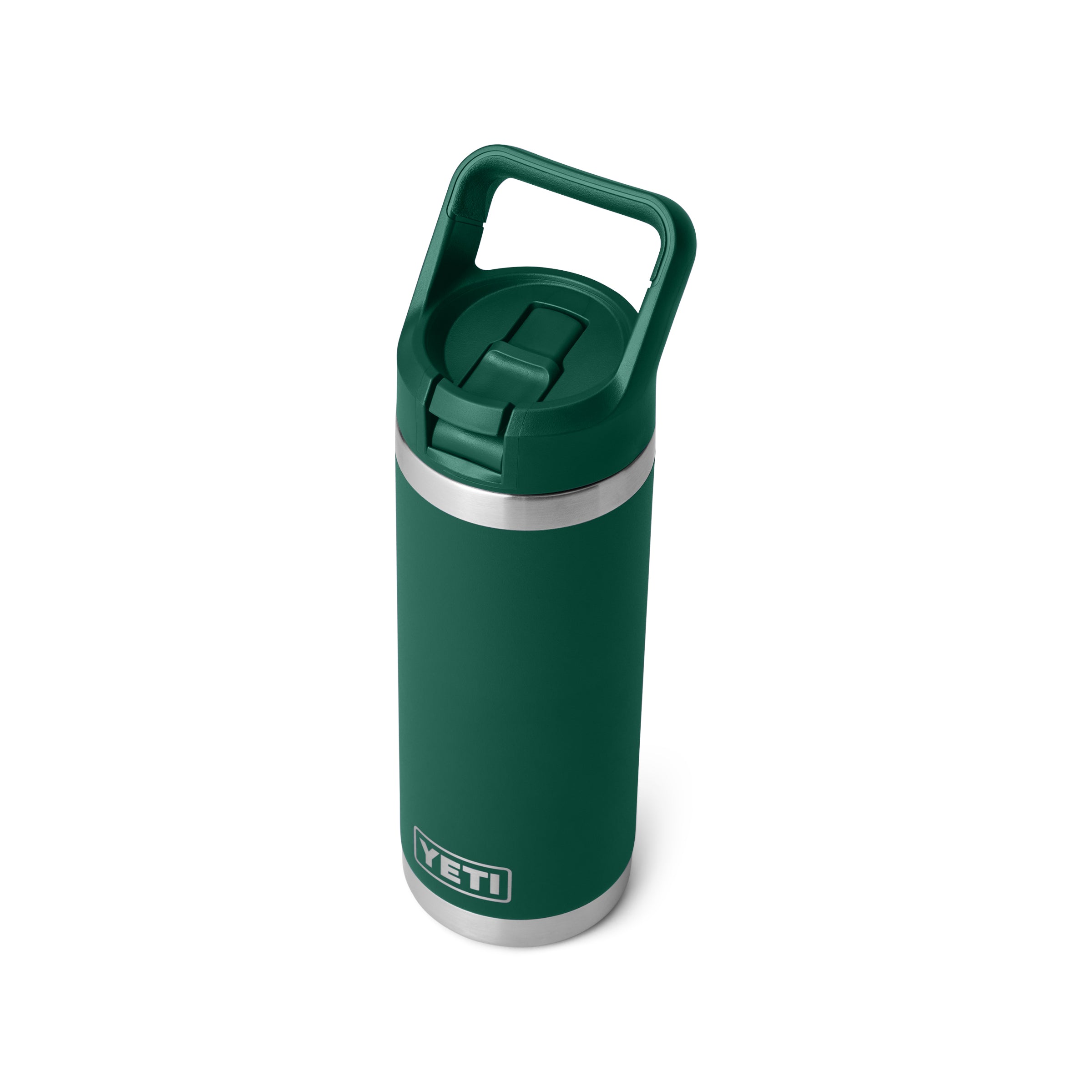 RAMBLER® 18 OZ (532 ML) BOTTLE WITH STRAW CAP Black Forest Green