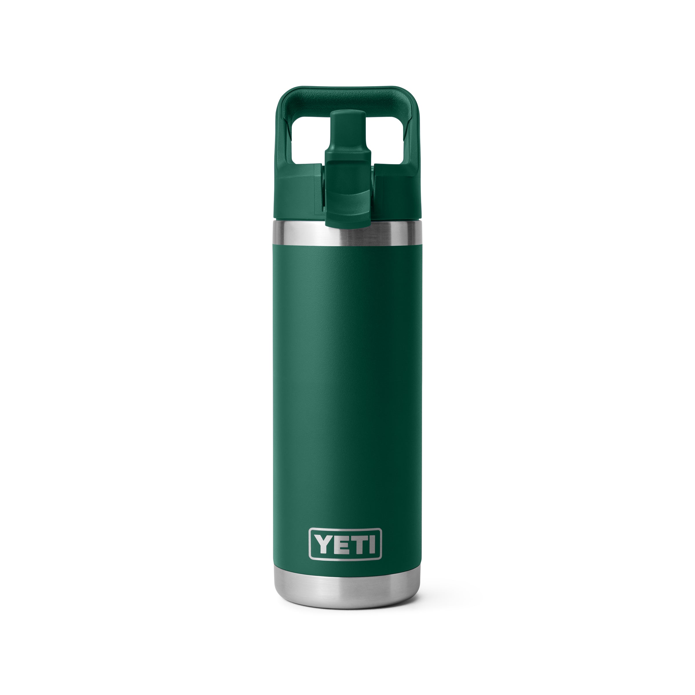 RAMBLER® 18 OZ (532 ML) BOTTLE WITH STRAW CAP Black Forest Green