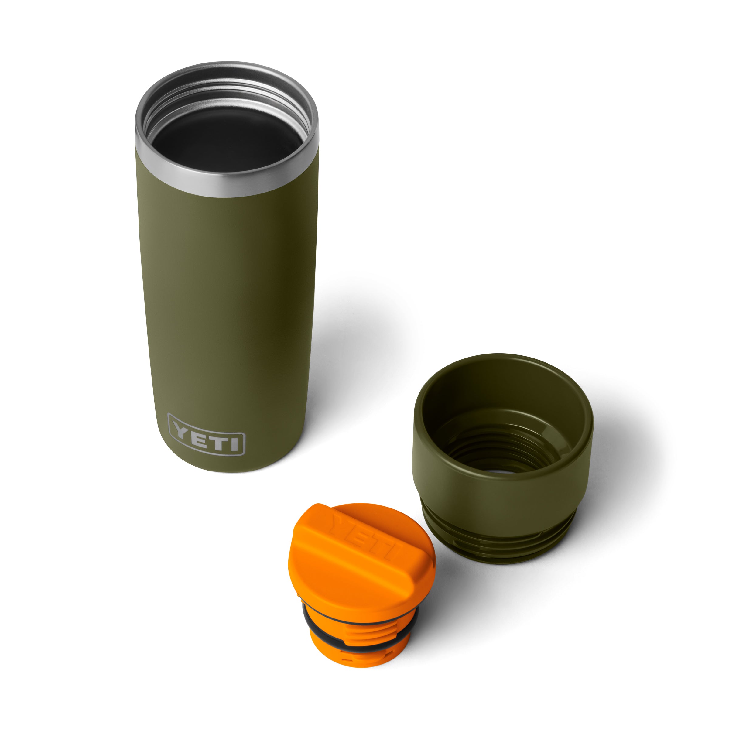 RAMBLER® 16 oz TRAVEL BOTTLE Olive/King Crab