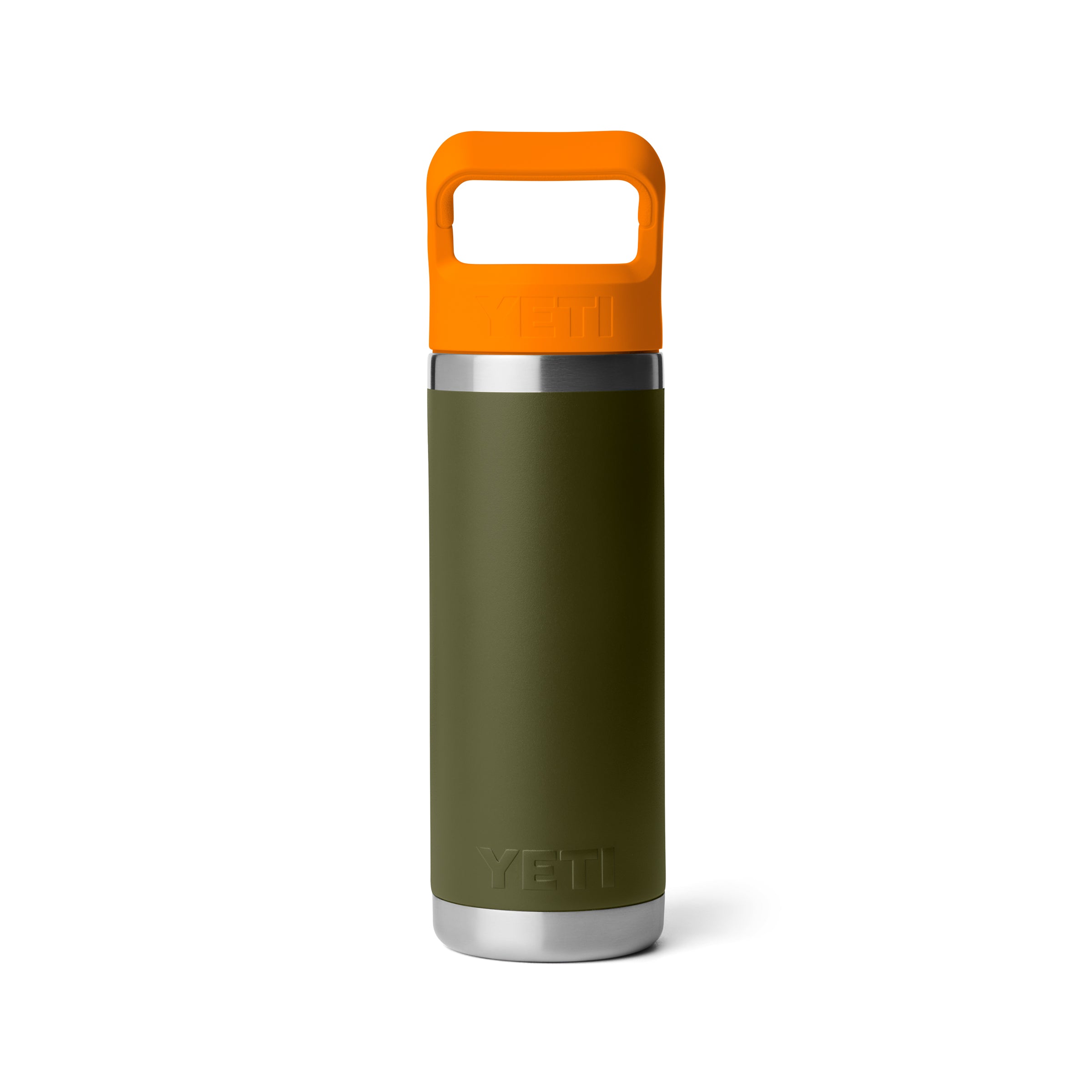RAMBLER® 18 OZ (532 ML) BOTTLE WITH STRAW CAP Olive/King Crab