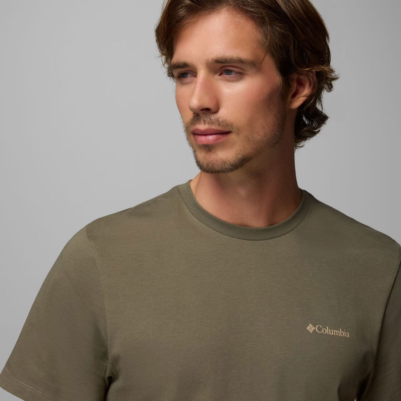 ORGANIC COTTON GRAPHIC T-SHIRT Stone Green, Linework C Badge