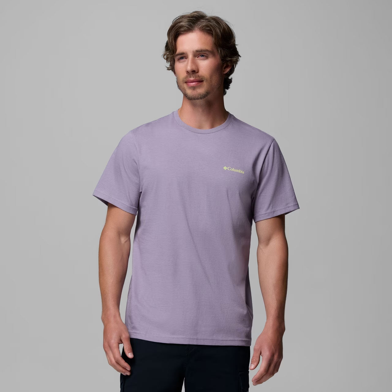 ORGANIC COTTON GRAPHIC T-SHIRT Shale Purple, Linework C Badge