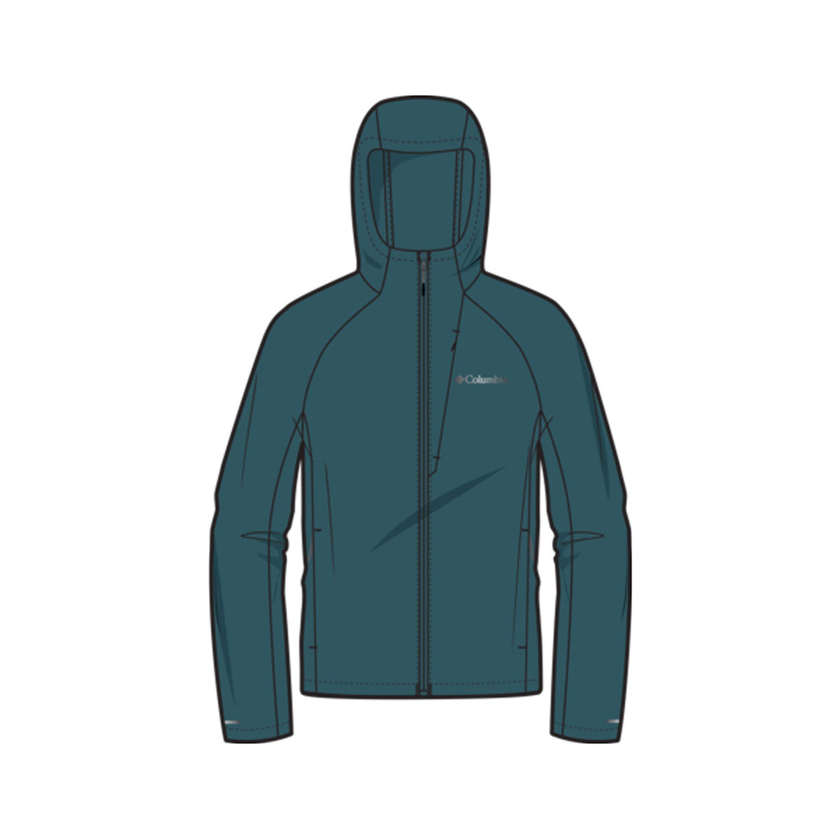 TRAILBORNE™ HOODED SOFTSHELL JACKET Everblue