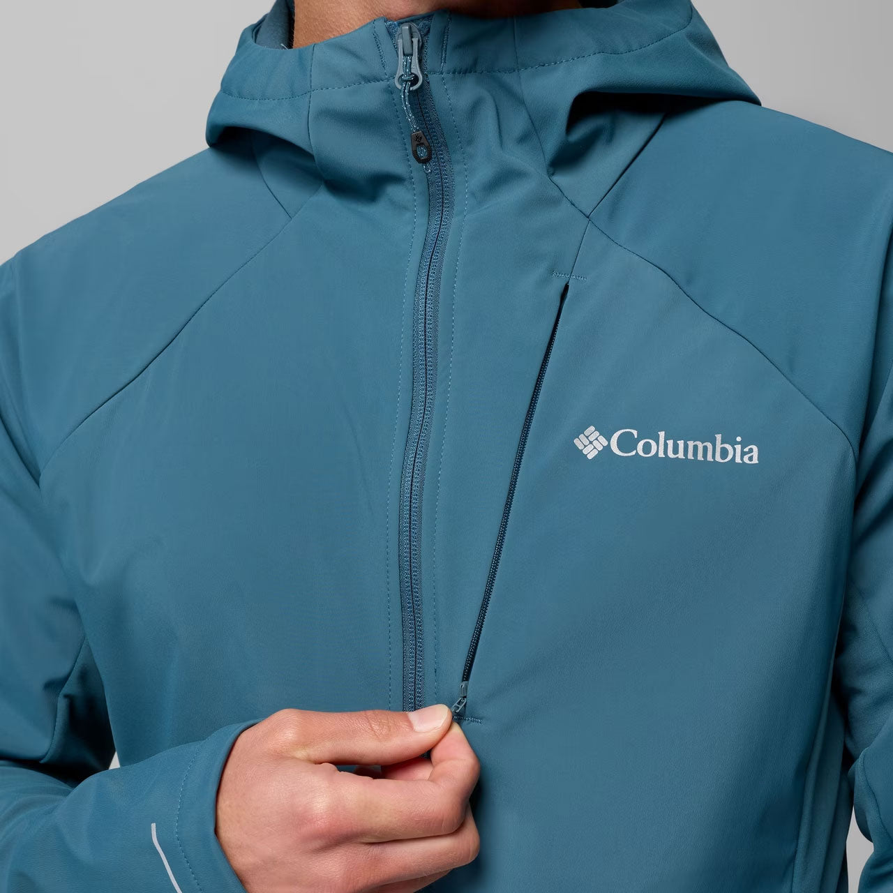 TRAILBORNE™ HOODED SOFTSHELL JACKET Everblue