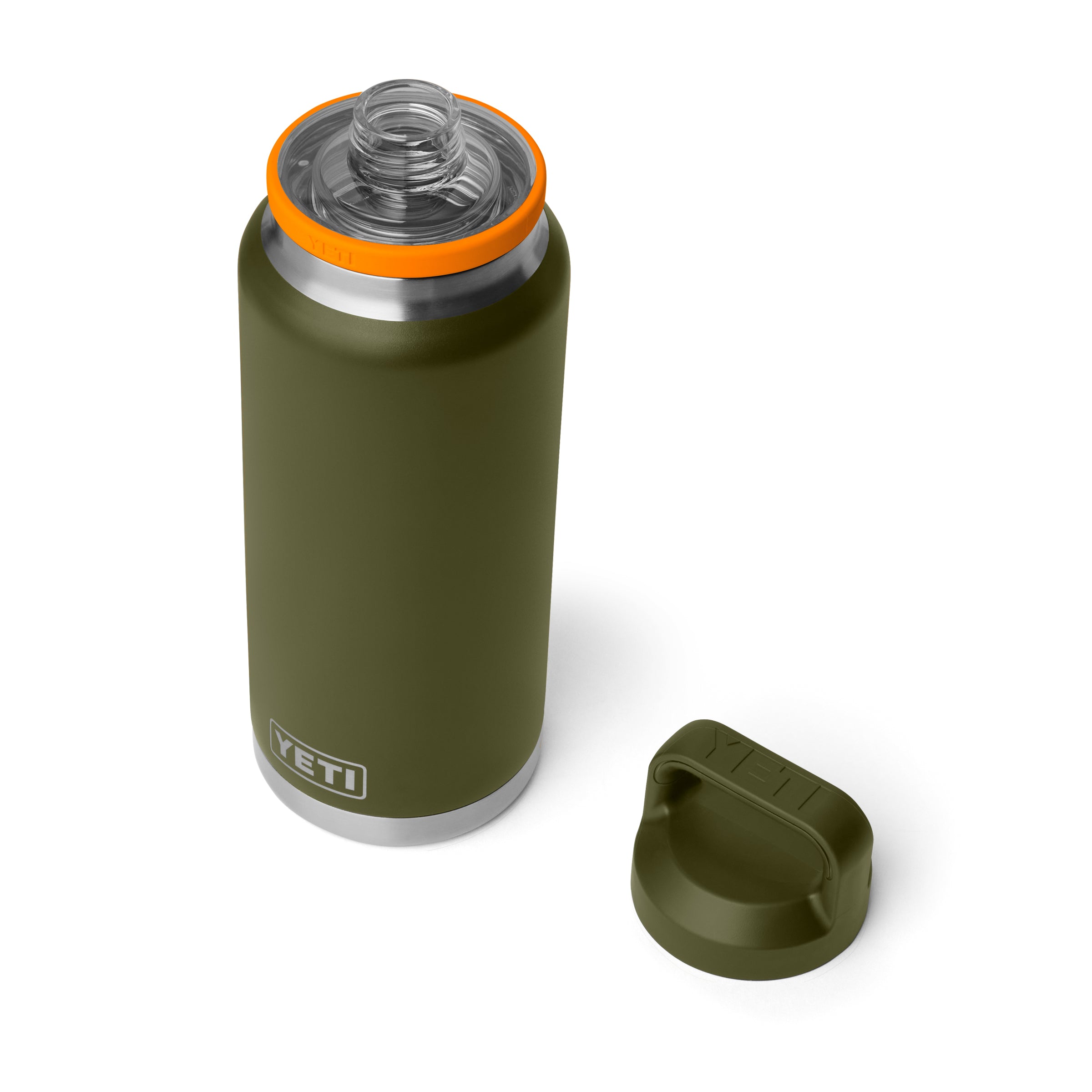 RAMBLER 36 OZ (1065 ML) BOTTLE WITH CHUG CAP Olive/King Crab