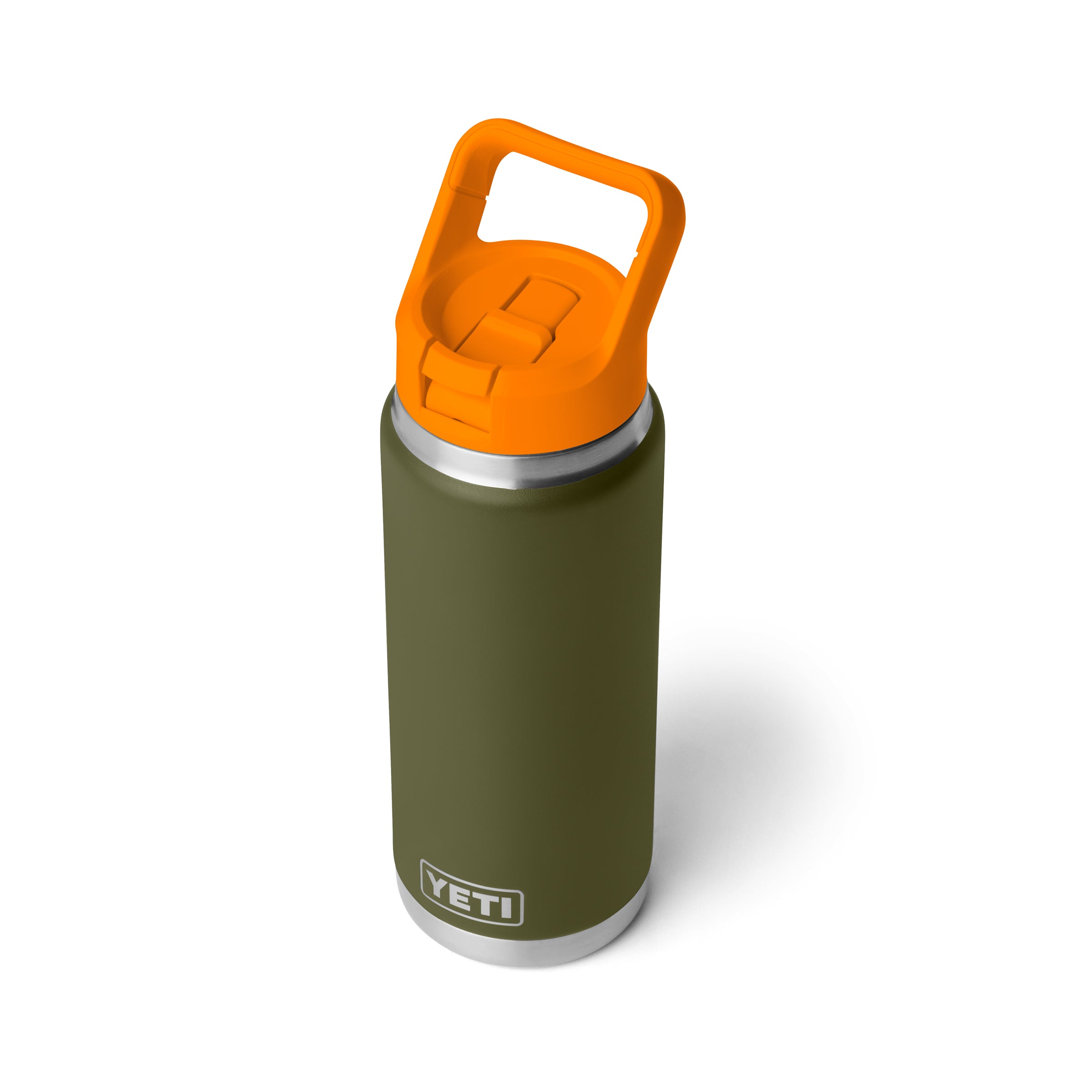 RAMBLER® 26 OZ (739 ML) BOTTLE WITH STRAW CAP Olive/King Crab