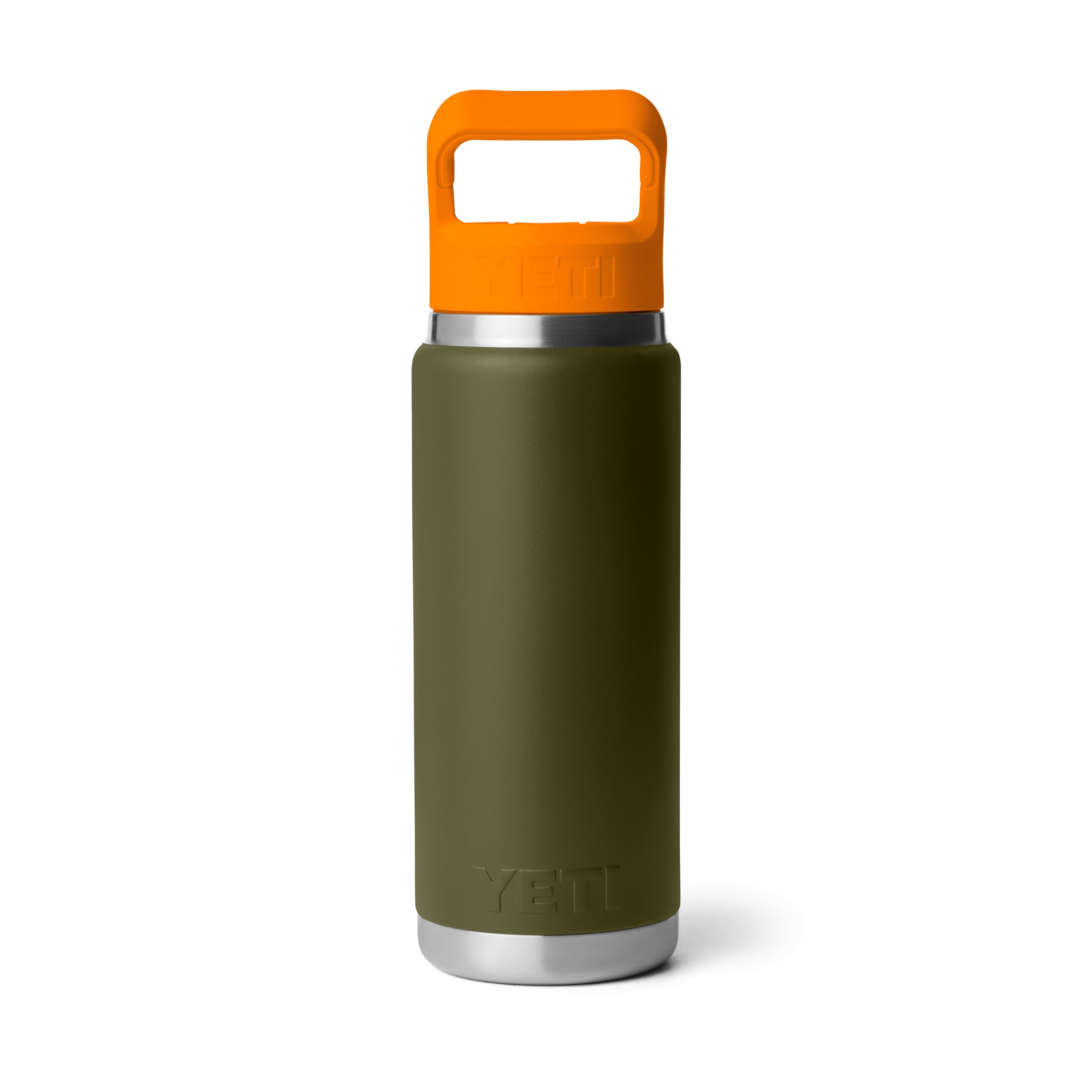 RAMBLER® 26 OZ (739 ML) BOTTLE WITH STRAW CAP Olive/King Crab