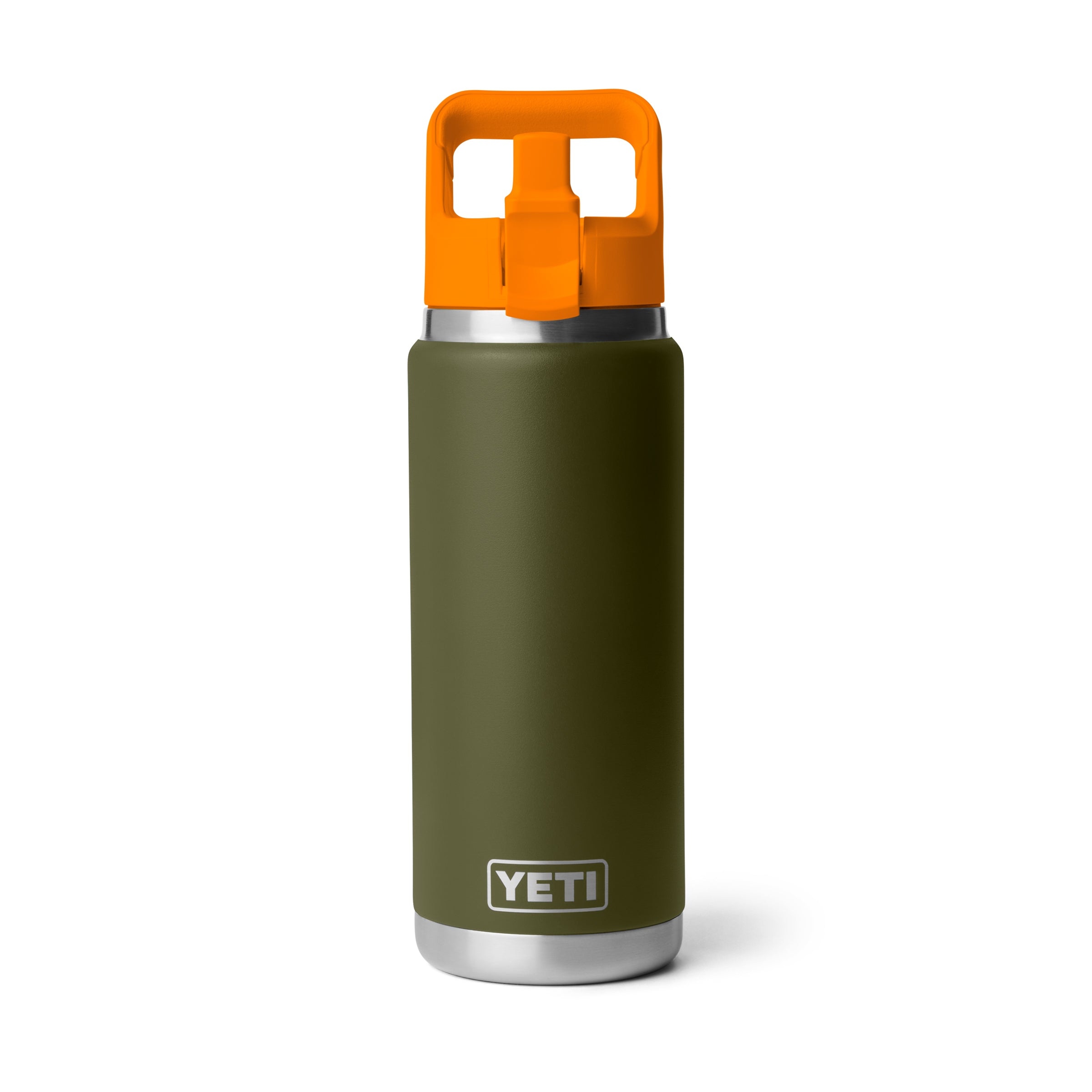 RAMBLER® 26 OZ (739 ML) BOTTLE WITH STRAW CAP Olive/King Crab