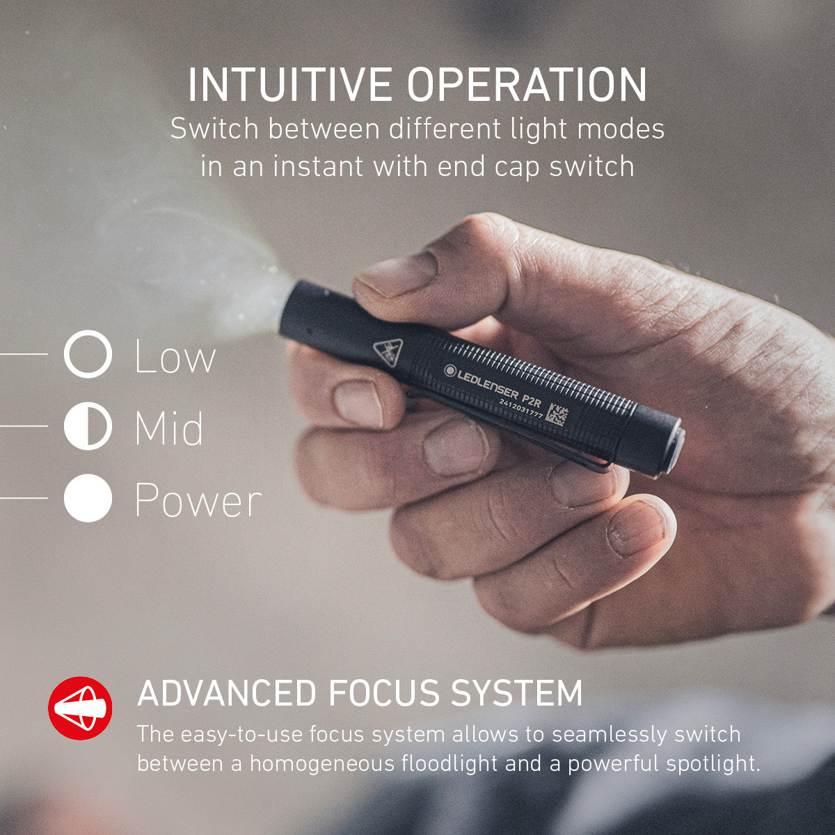 P2R Rechargeable Torch 2025, 200 Lumens