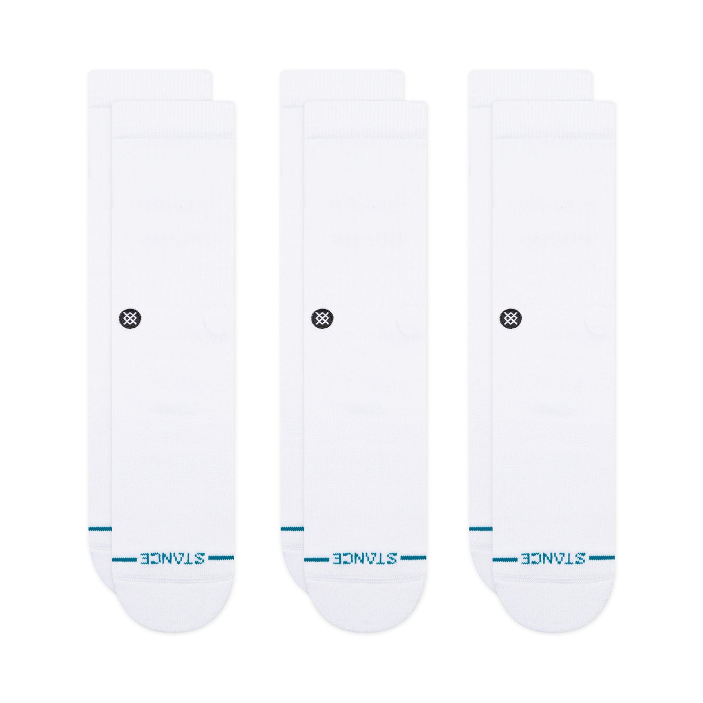 ICON CREW SOCK 3 PACK White