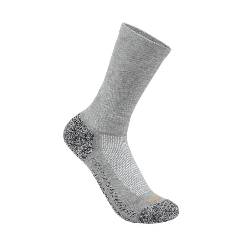 FORCE® MIDWEIGHT CREW SOCK 3 PAIRS Heather Grey