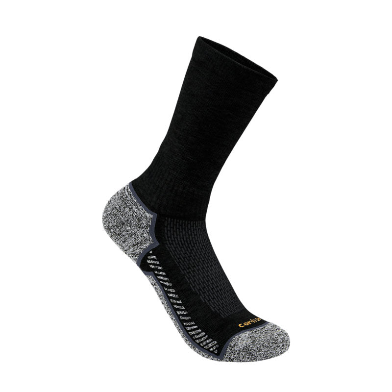 FORCE® MIDWEIGHT CREW SOCK 3 PAIRS Black