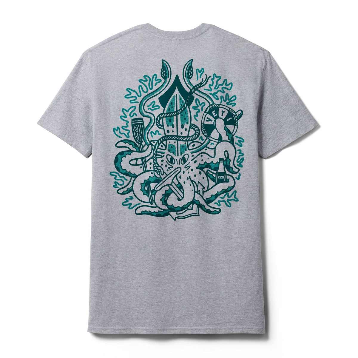 NAUTICAL OCTOPUS SHORT SLEEVE T-SHIRT Grey