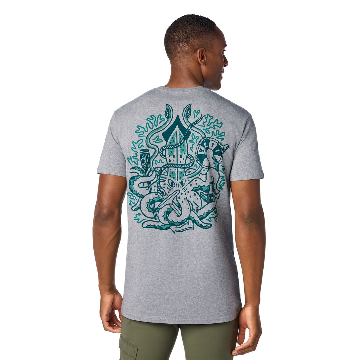 NAUTICAL OCTOPUS SHORT SLEEVE T-SHIRT Grey