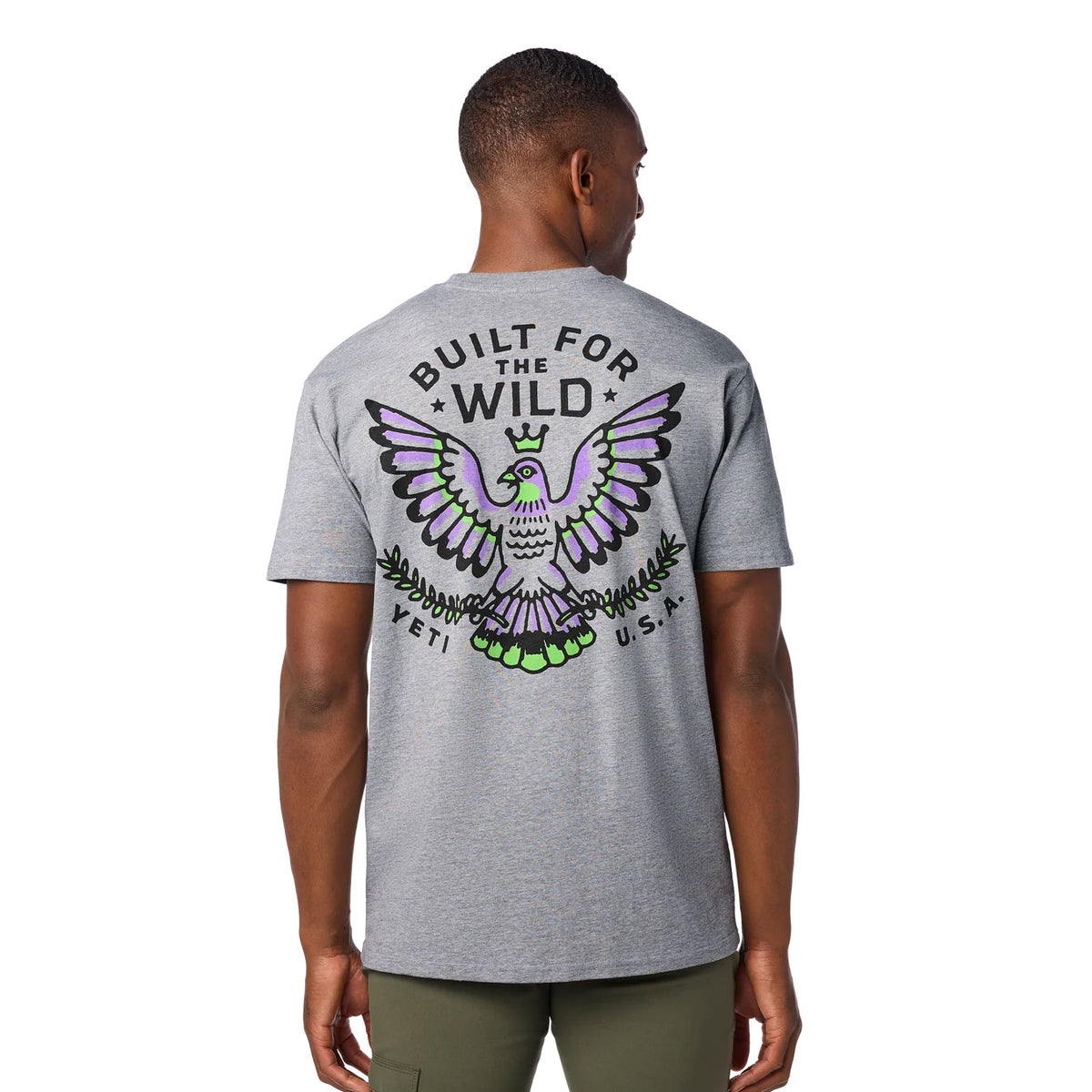 PIGEON EMBLEM SHORT SLEEVE T-SHIRT Grey