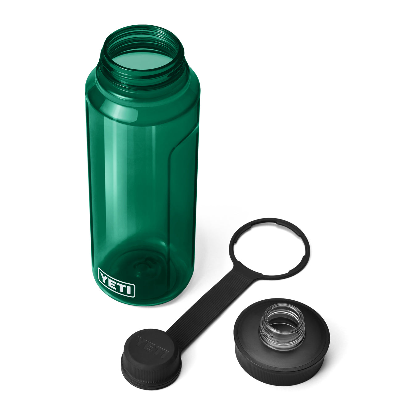 YONDER TETHER CAP 34 OZ (1 Litre) WATER BOTTLE Black Forest Green