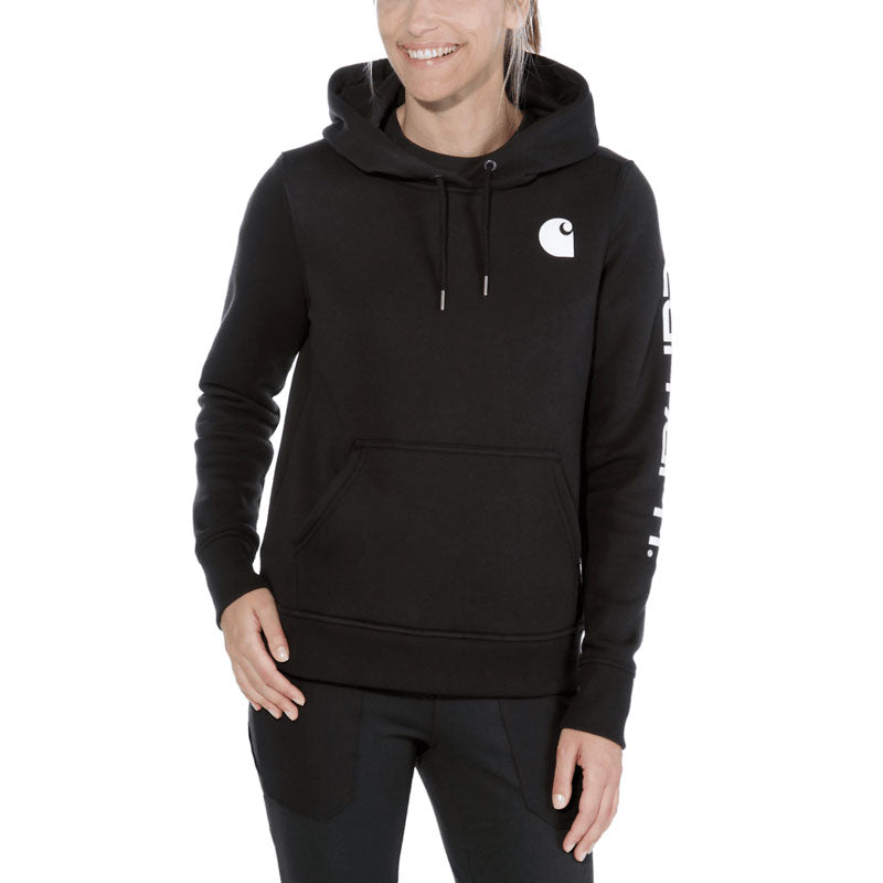 WOMENS CLARKSBURG SLEEVE LOGO HOODIE Black