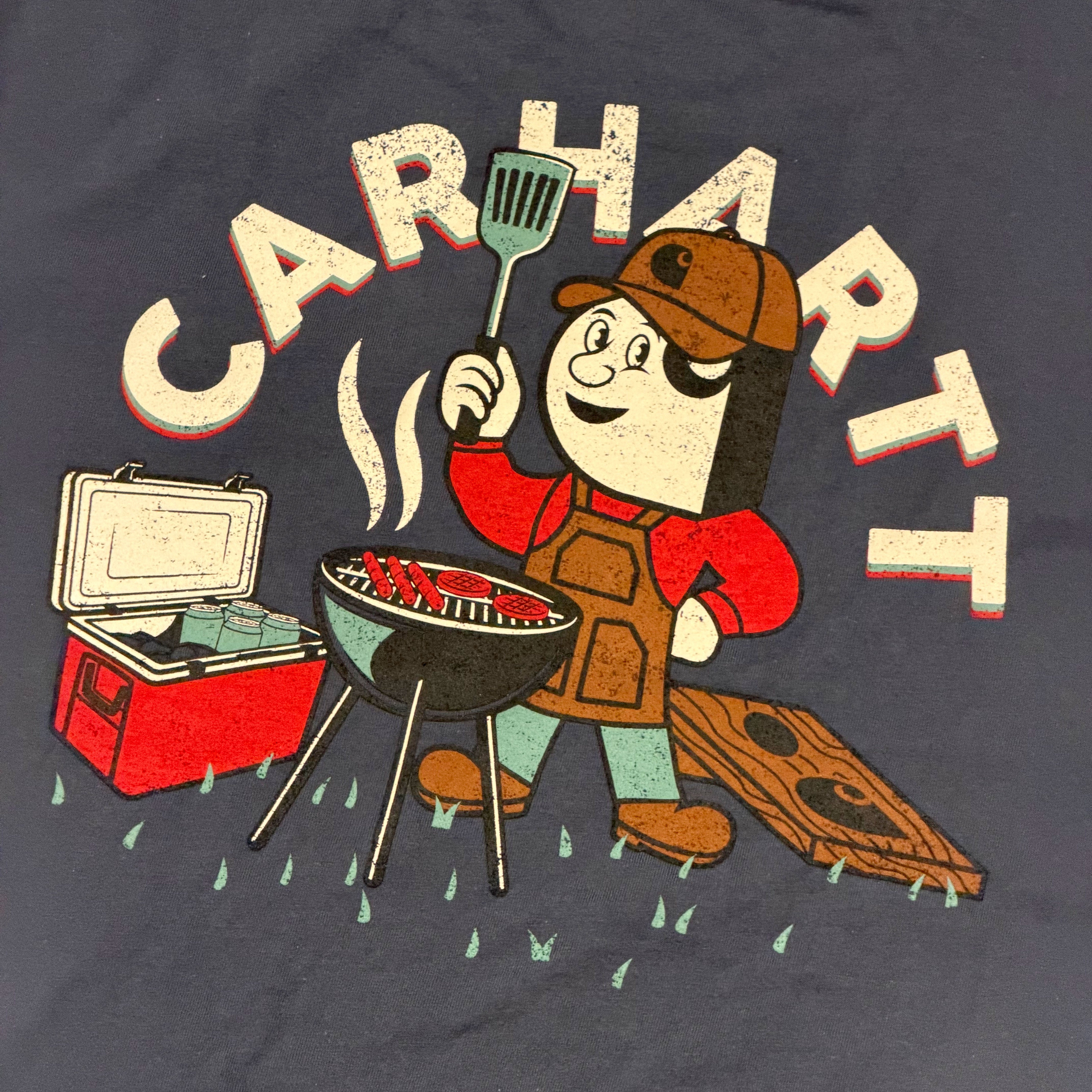 LIGHTWEIGHT GRILL GRAPHIC T-SHIRT Bluestone