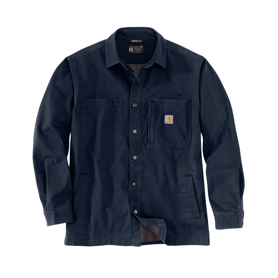 RIGBY CANVAS FLEECE LINED SHIRT JACKET Navy
