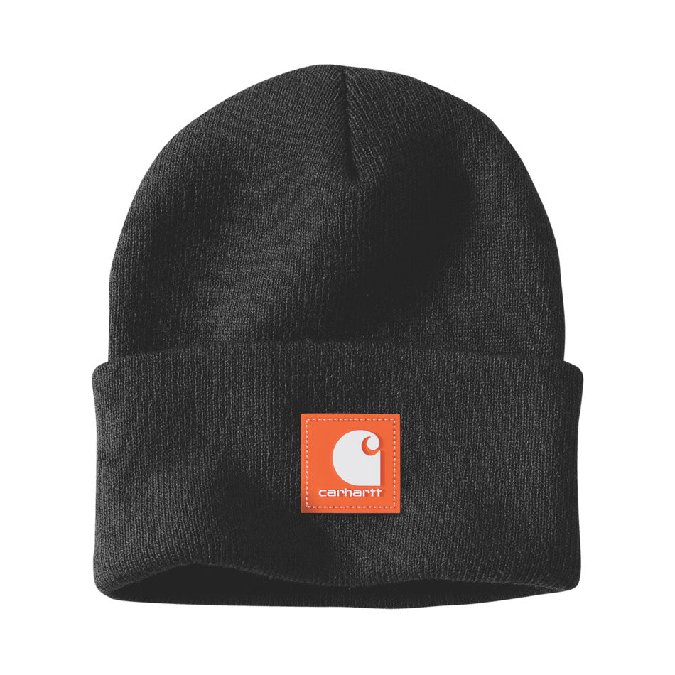 RUBBER PATCH WATCH HAT Black/Worksite Orange