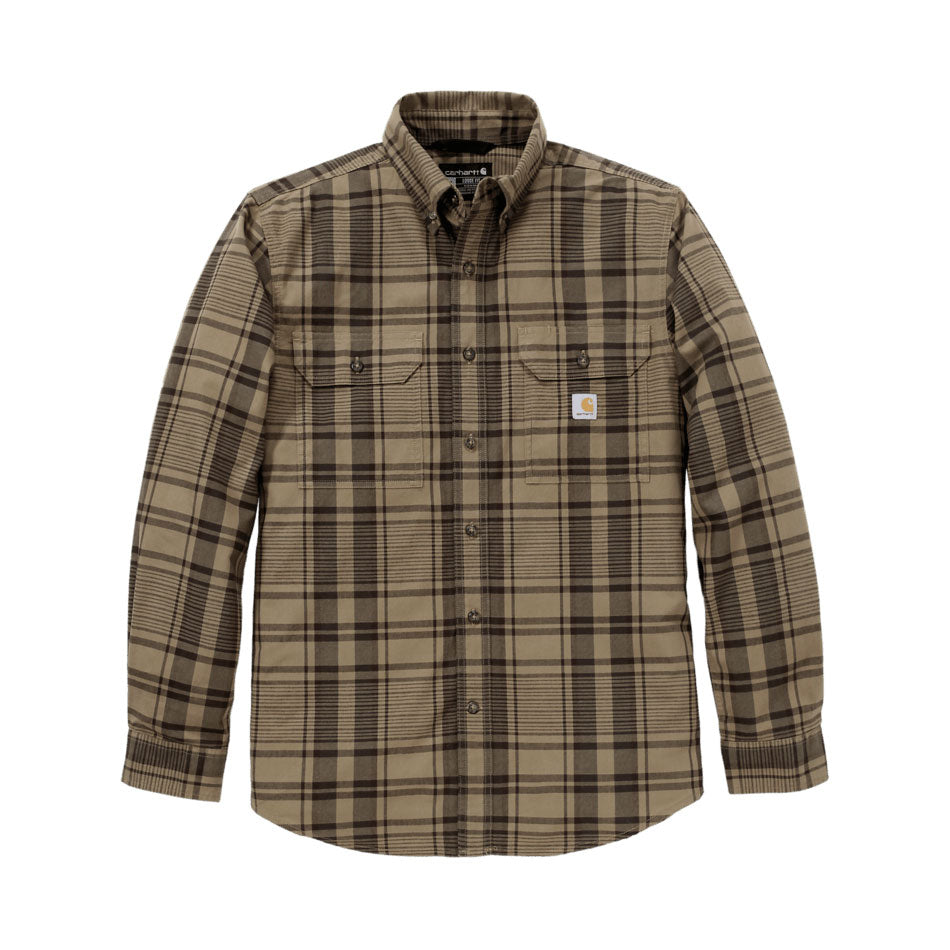 FORT LOOSE LONG SLEEVE PLAID SHIRT Dark Clove