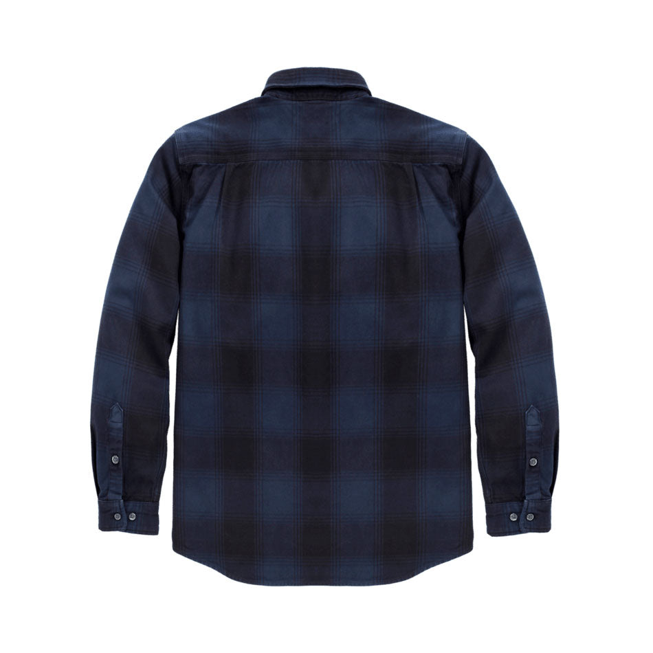 HUBBARD LOOSE FIT HEAVYWEIGHT FLANNEL SHIRT Deep Smoke Blue