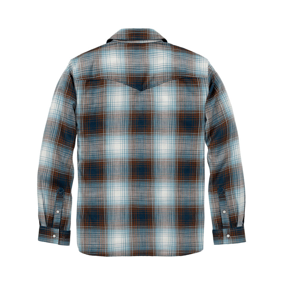 MONTANA LONG SLEEVE PLAID SHIRT Dark Harbor Teal