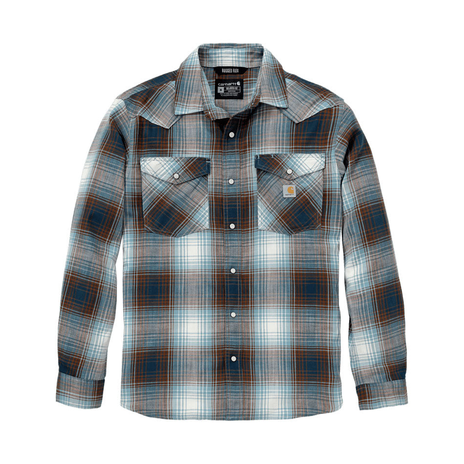 MONTANA LONG SLEEVE PLAID SHIRT Dark Harbor Teal