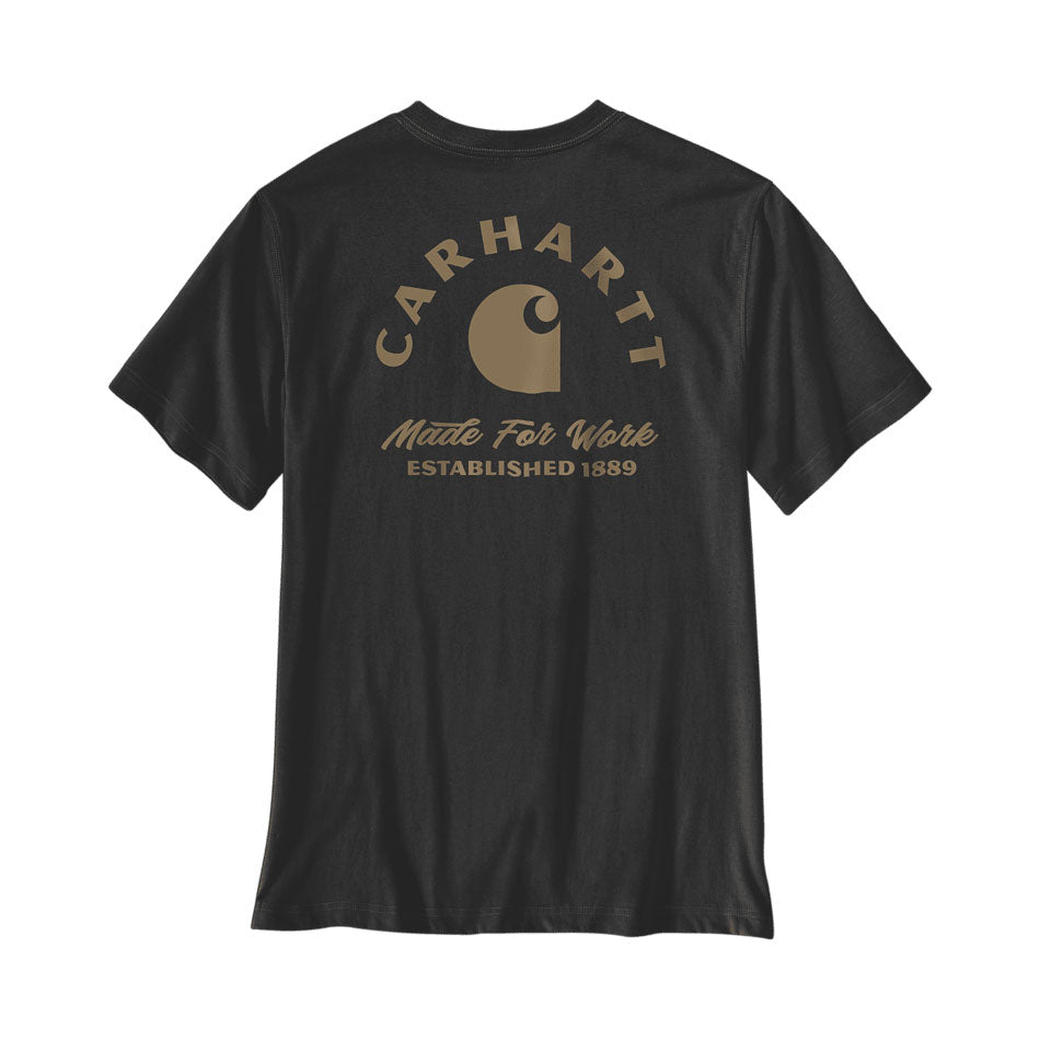 LIGHTWEIGHT WORK GRAPHIC POCKET T-SHIRT Black