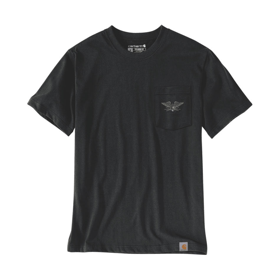 LIGHTWEIGHT IRVINE HARDWORK EAGLE T-SHIRT Black