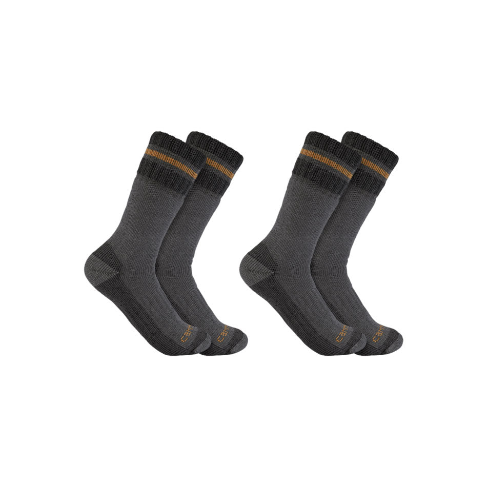 MEN'S HEAVYWEIGHT BOOT SOCK GREY * 2-Pack