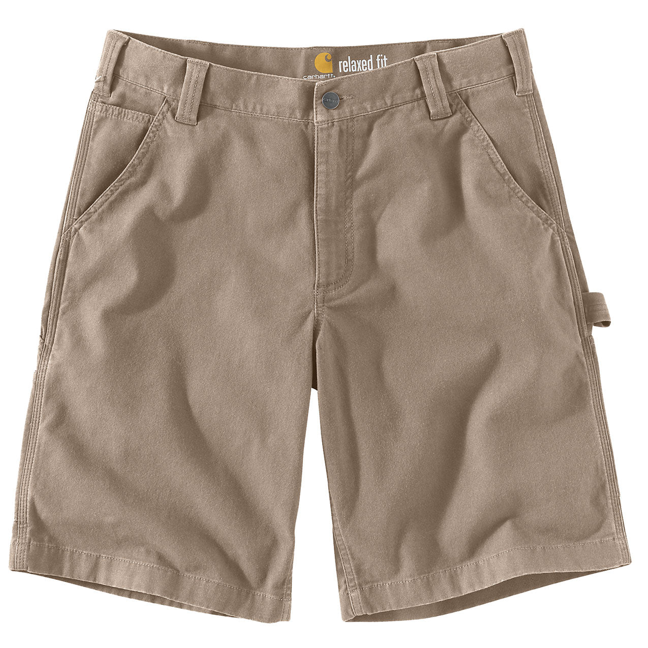 RELAXED FIT CANVAS UTILITY SHORTS Tan