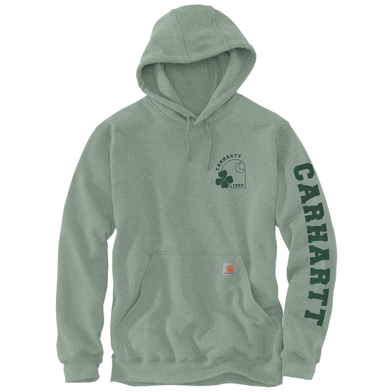 SHAMROCK MIDWEIGHT SLEEVE GRAPHIC HOODIE Jade Heather