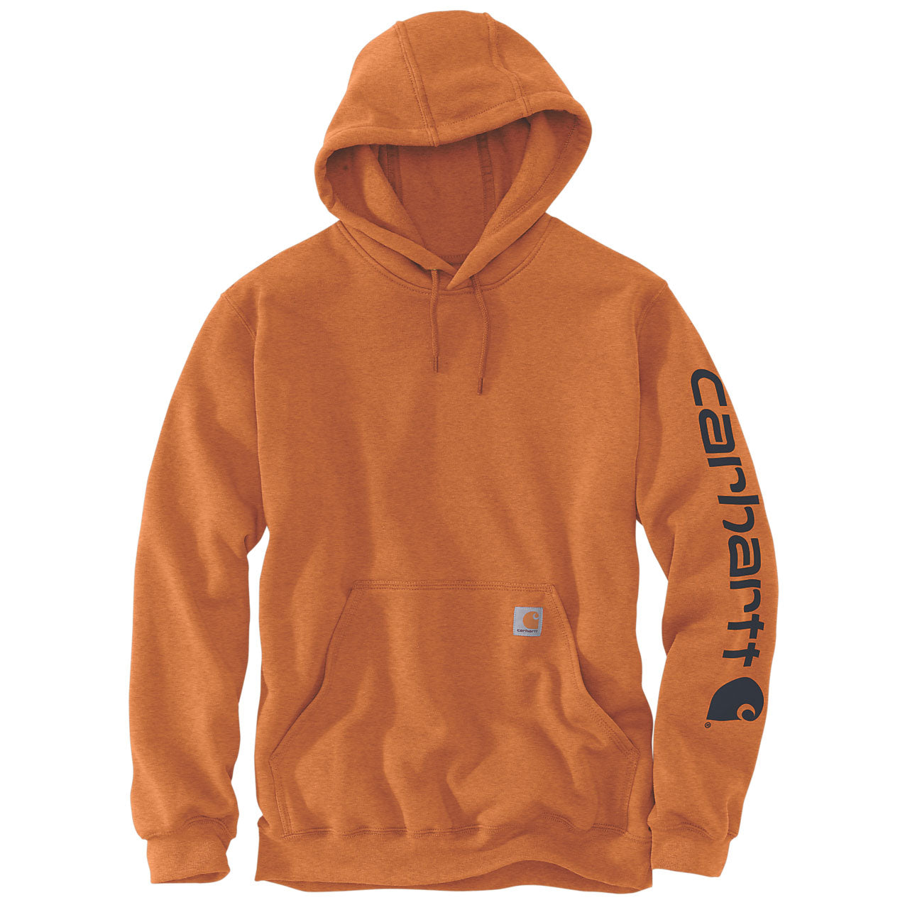 MIDWEIGHT SLEEVE LOGO HOODIE Marmalade Heather