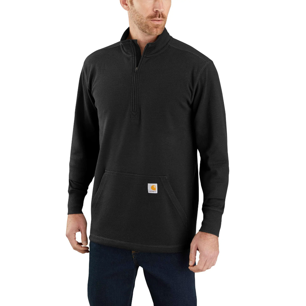 HEAVYWEIGHT 1/2 ZIP THERMAL SHIRT Black