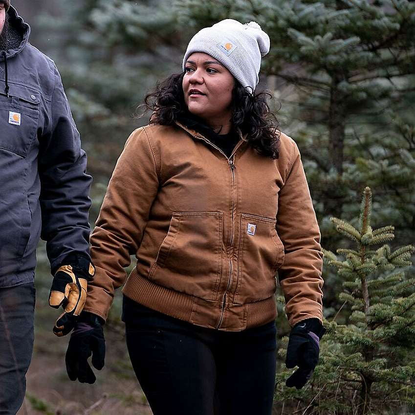 WOMENS LOOSE FIT WASHED DUCK INSULATED ACTIVE JAC Carhartt Brown