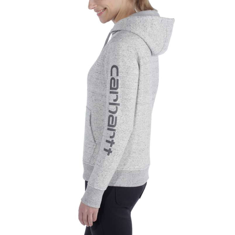 WOMENS CLARKSBURG SLEEVE LOGO HOODIE Asphalt Heather